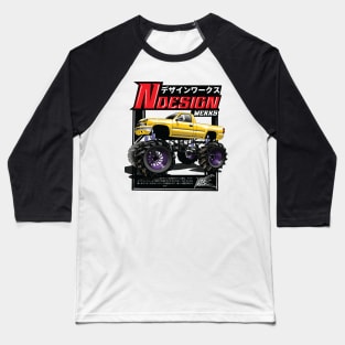 monster truck yellow Baseball T-Shirt